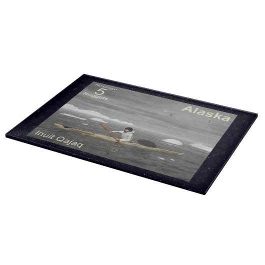 Inuit Kayak Schneidebrett (Ecke)