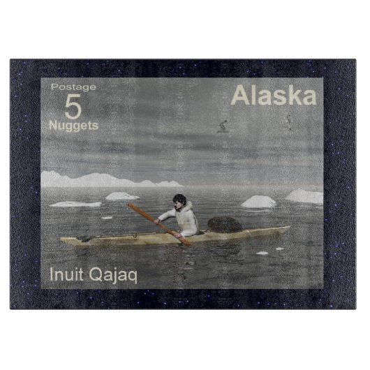 Inuit Kayak Schneidebrett (Vorderseite)