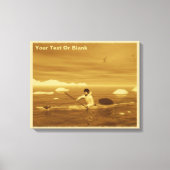 Inuit Kayak - Sepia Leinwanddruck (Vorderseite)