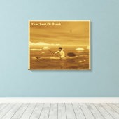 Inuit Kayak - Sepia Leinwanddruck (Insitu (Holzboden))