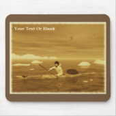 Inuit Kayak - Sepia Mousepad (Vorne)