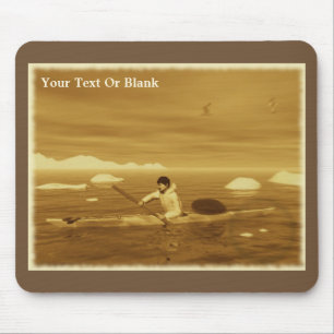 Inuit Kayak - Sepia Mousepad