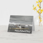 Inuit Kayak Vatertag Karte (Gelbe Blume)