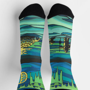 Inuit-Liebes-Socken Stammes-Aurora-Kunst-Socken Socken