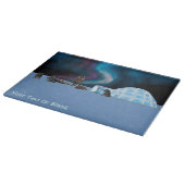 Inuit Man, Iglu und Dog Team Schneidebrett (Ecke)