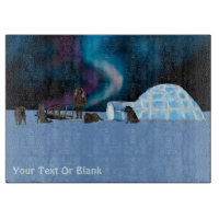 Inuit Man, Iglu und Dog Team