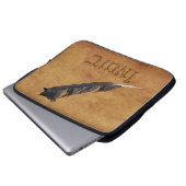 INUIT Native American Feather Laptop Sleeve (Vorne Knopf)