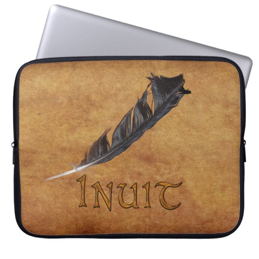 INUIT Native American Feather Laptop Sleeve (Vorderseite)