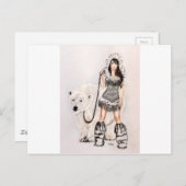Inuit Pin Up Girl Postkarte (Vorne/Hinten)