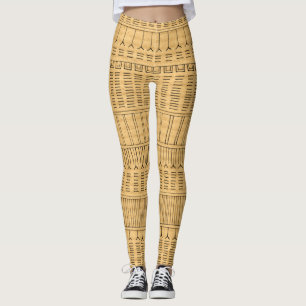 Inuit Tattoo - Brown Paper Leggings