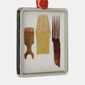 Inuitkämme, von der amerikanischen Nordwestküste Silbernes Ornament (Rechts)