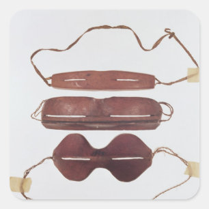 Inuitsonne-/-schnee'Gläser Quadratischer Aufkleber