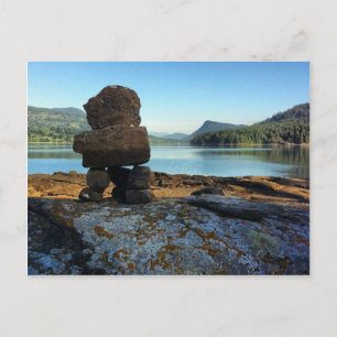 Inukshuk auf Russell Island Postcard Postkarte