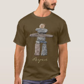 Inukshuk Haida Respekt vor amerikanischem Shirt (Vorderseite)
