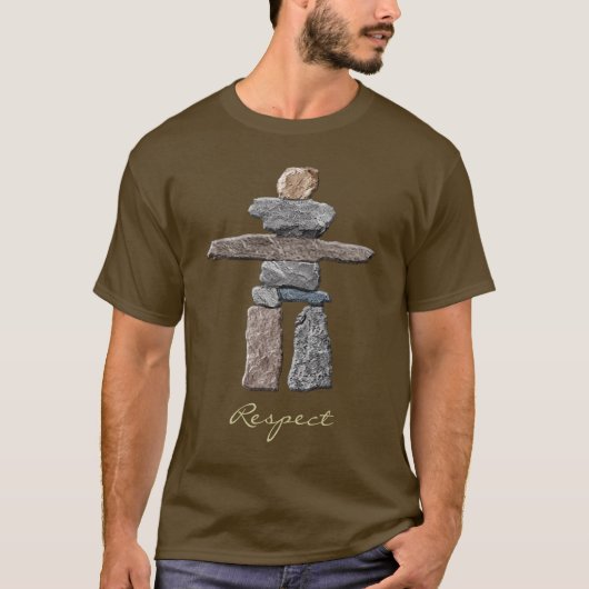 Inukshuk Haida Respekt vor amerikanischem Shirt (Vorderseite)