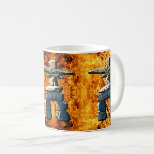 Inukshuk-Indianersteine Kaffeetasse (VorderseiteRechts)