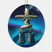 Inukshuk-Indianersteine Keramik Ornament (Links)