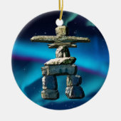 Inukshuk-Indianersteine Keramik Ornament (Vorne)