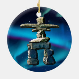 Inukshuk-Indianersteine Keramik Ornament