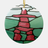 Inukshuk Keramik Ornament (Vorne)