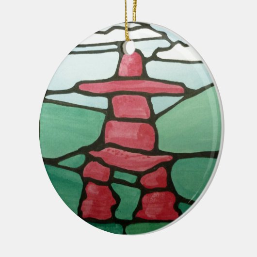 Inukshuk Keramik Ornament (Links)