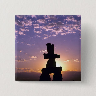 Inukshuk Nordwest-Territorien, Kanada Button