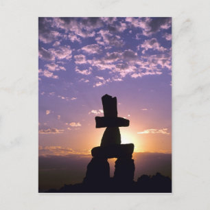 Inukshuk Nordwest-Territorien, Kanada Postkarte