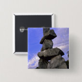 Inukshuk, Nordwestgebiete, Kanada Button (Vorne & Hinten)