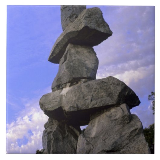 Inukshuk, Nordwestgebiete, Kanada Fliese (Vorderseite)