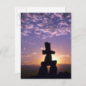 Inukshuk Northwest Territories, Kanada Postkarte (Vorne/Hinten)