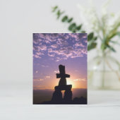 Inukshuk Northwest Territories, Kanada Postkarte (Stehend Vorderseite)