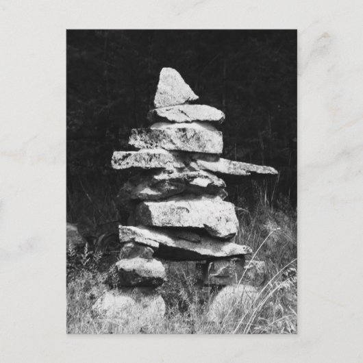 Inukshuk steht stark postkarte (Vorderseite)