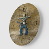 Inukshuk u. Felsen-Beschaffenheits-Uhr Große Wanduhr (Winkel)