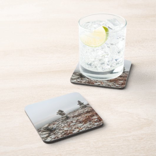 inukshukphoto getränkeuntersetzer (Rechte Seite)