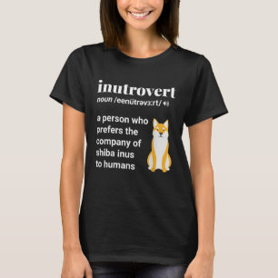 Inutrovert Funny Shiba Inu Mama Vater T-Shirt