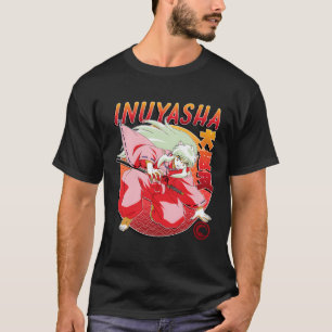 Inuyasha roter und orangefarbener Kreis T-Shirt