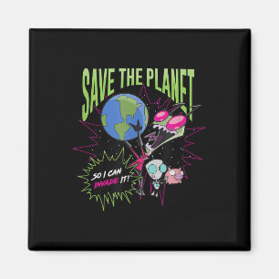 Invader Zim Earth Day rette den Planeten, damit ic Magnet