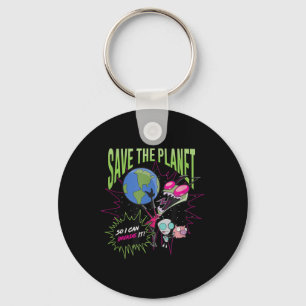 Invader Zim Earth Day rette den Planeten, damit ic Schlüsselanhänger
