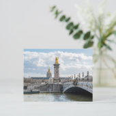 Invalides und Pont Alexandre III Brücke - Paris Postkarte (Stehend Vorderseite)