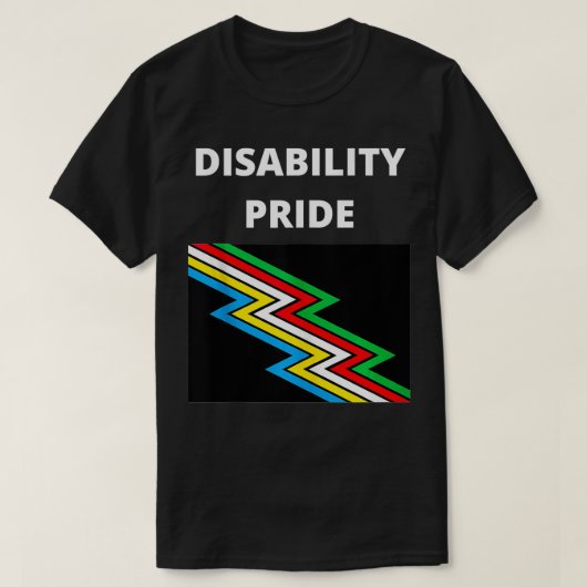Invaliditäts-Stolz mit Flag T-Shirt (Design vorne)
