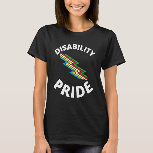 Invaliditäts-Stolz mit Flag T-Shirt (Vorderseite)
