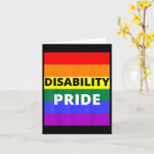 Invaliditäts-Stolz mit Regenbogenflagge _1 Karte (Gelbe Blume)