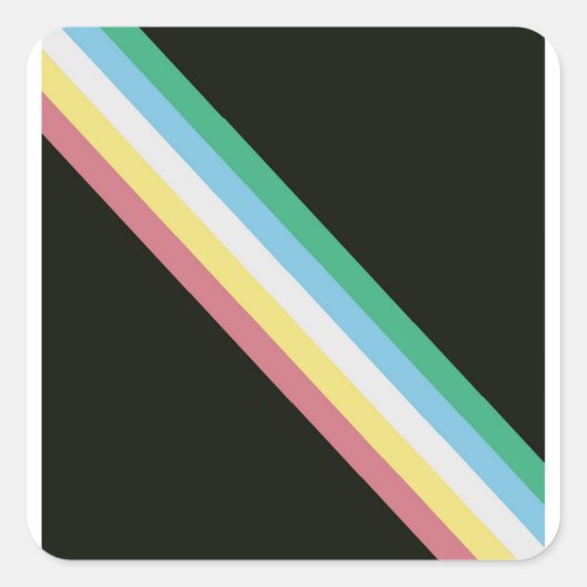 Invaliditätsflagge für den Invaliditätspreissatz Quadratischer Aufkleber (Vorderseite)