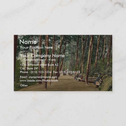 Invalids Weg, Vintages Foto Bournemouths, England Visitenkarte (Vorderseite)