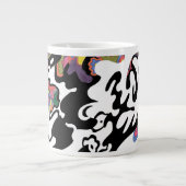 "Invasion" Abstrakter Kunst Jumbo-Tasse (Vorderseite)