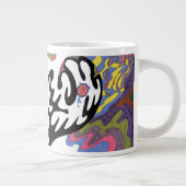 "Invasion" Abstrakter Kunst Jumbo-Tasse (Rechts)