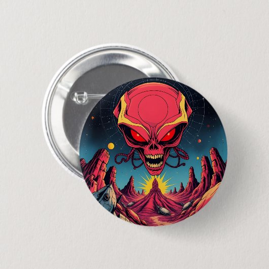 Invasion der Alien Button (Vorne & Hinten)