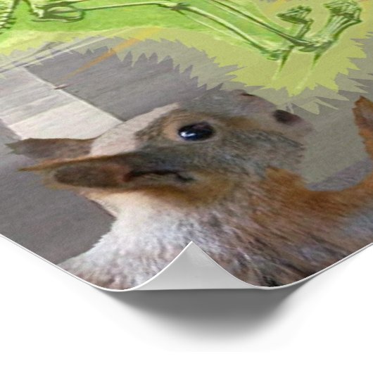 Invasion der Killer Tomato Eichhörnchen Poster (Ecke)