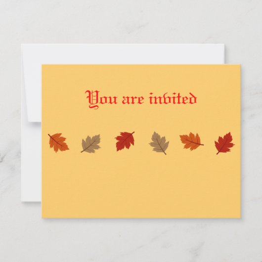 Invasion der Leaf Einladung (Vorderseite)