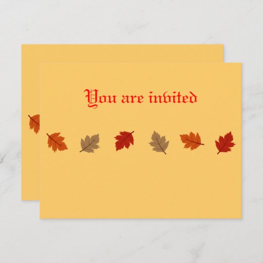 Invasion der Leaf Einladung (Vorne/Hinten)